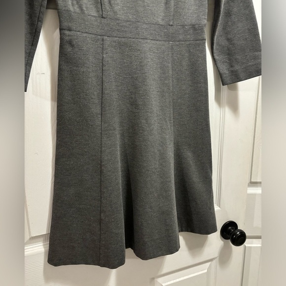 J. Crew Fit and Flare Sheath Dress Midi in Stretch Ponte Charcoal Gray Size 4 - Picture 3 of 10